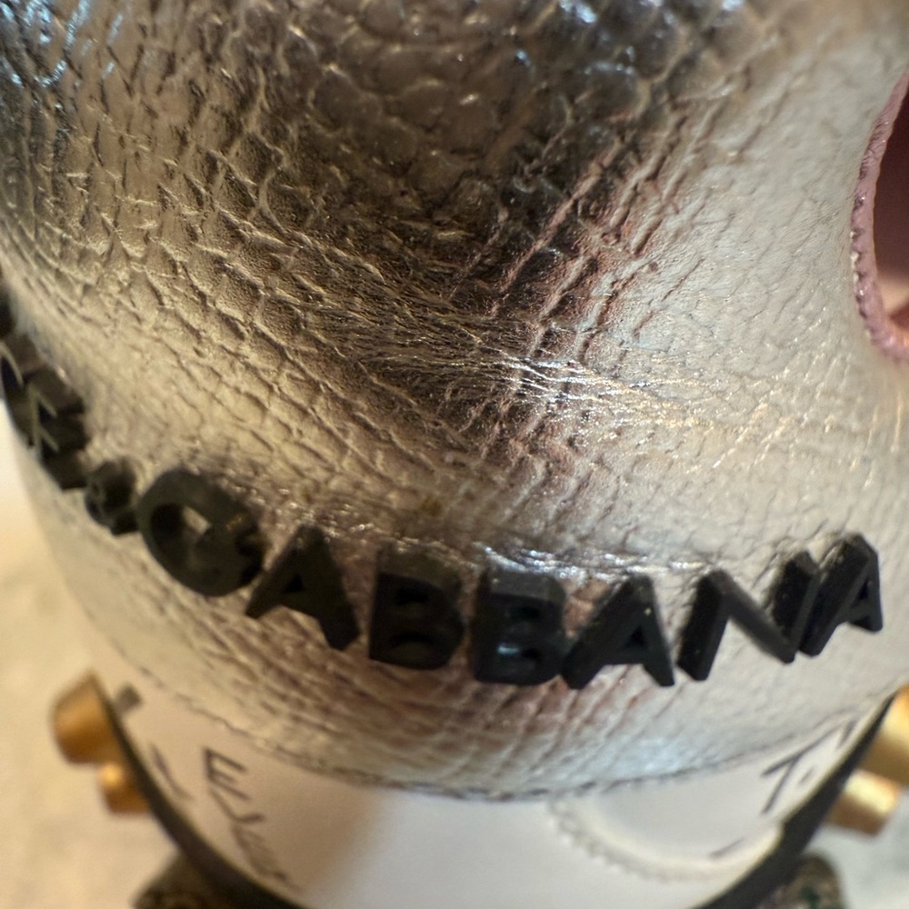 Dolce & Gabbana White size 41.5 Sneakers with Black and Pink Details - Picture 13 of 16